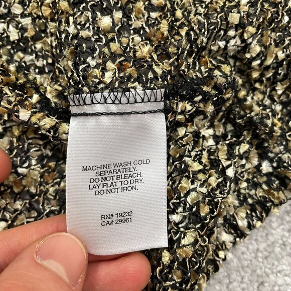 Alfred Dunner Cardigan Popcorn Sweater Womens Medium Brown Short Sleeve Casual - Picture 4 of 9